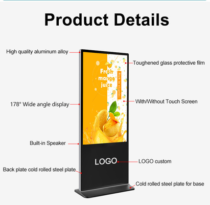 Дисплей 4096x4096 LCD Hd стоящий рекламируя с пропускаемостью 88% светлой